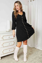 Load image into Gallery viewer, Double Take Scoop Neck Empire Waist Long Sleeve Magic Dress