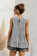Load image into Gallery viewer, Round Neck Tiered Tank