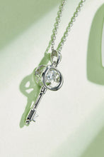 Load image into Gallery viewer, Moissanite Key Pendant Necklace