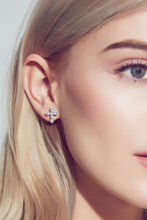 Load image into Gallery viewer, Moissanite Cross Stud Earrings