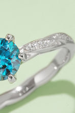 Load image into Gallery viewer, 1 Carat Moissanite Contrast 925 Sterling Silver Ring