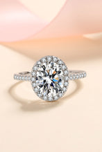 Load image into Gallery viewer, 2 Carat Moissanite 925 Sterling Silver Halo Ring
