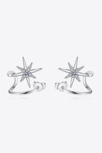 Load image into Gallery viewer, Moissanite Star Rhodium-Plated Earrings