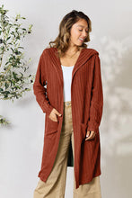 Load image into Gallery viewer, Basic Bae Full Size Ribbed Open Front Long Sleeve Cardigan