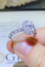 Load image into Gallery viewer, 2 Carat Moissanite 925 Sterling Silver Halo Ring
