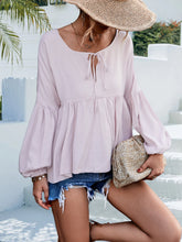 Load image into Gallery viewer, Puff Sleeve Babydoll Blouse