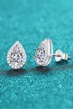 Load image into Gallery viewer, Moissanite Teardrop Stud Earrings