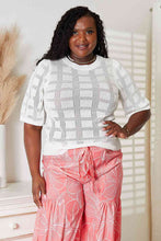 Load image into Gallery viewer, Double Take Ribbed Trim Round Neck Knit Top