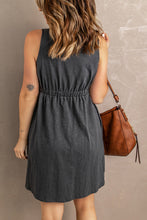 Load image into Gallery viewer, Sleeveless Button Down Mini Dress
