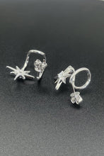 Load image into Gallery viewer, Moissanite Star Rhodium-Plated Earrings