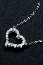 Load image into Gallery viewer, Moissanite Platinum-Plated Heart Necklace