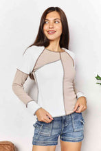 Load image into Gallery viewer, Double Take Color Block Exposed Seam Top