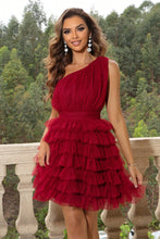 Load image into Gallery viewer, One-Shoulder Sleeveless Dress - hc