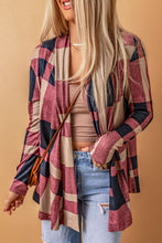 Load image into Gallery viewer, Plaid Open Front Cardigan