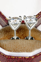 Load image into Gallery viewer, 925 Sterling Silver 1 Carat Moissanite 4-Prong Stud Earrings
