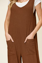 Load image into Gallery viewer, Double Take Full Size Texture Sleeveless Wide Leg Jumpsuit
