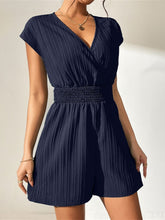 Load image into Gallery viewer, Tied Surplice Short Sleeve Romper

