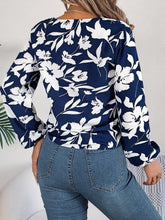 Load image into Gallery viewer, Printed V-Neck Long Sleeve Blouse
