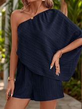 Load image into Gallery viewer, Perfee Single Shoulder Half Sleeve Romper
