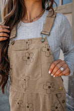 Load image into Gallery viewer, Flower Wide Strap Overalls with Pockets

