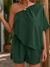 Load image into Gallery viewer, Perfee Single Shoulder Half Sleeve Romper
