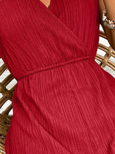 Load image into Gallery viewer, Textured Surplice Sleeveless Romper
