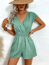 Load image into Gallery viewer, Tied Surplice Short Sleeve Romper
