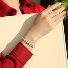 Load image into Gallery viewer, 24 Carat Moissanite 925 Sterling Silver Heart Bracelet
