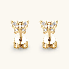 Load image into Gallery viewer, Moissanite 925 Sterling Silver Butterfly Stud Earrings
