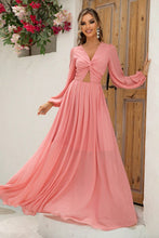 Load image into Gallery viewer, Twist Front Cutout Long Sleeve Dress
