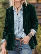 Load image into Gallery viewer, Pocketed Button Up Lapel Collar Blazer
