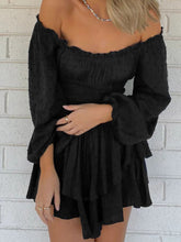 Load image into Gallery viewer, Off Shoulder Smocked Waist Romper
