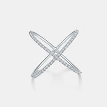 Load image into Gallery viewer, 925 Sterling Silver Moissanite Crisscross Ring
