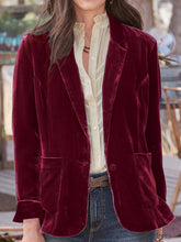 Load image into Gallery viewer, Pocketed Button Up Lapel Collar Blazer
