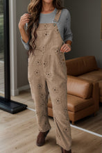 Load image into Gallery viewer, Flower Wide Strap Overalls with Pockets
