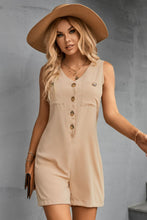 Load image into Gallery viewer, V-Neck Sleeveless Romper
