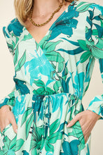 Load image into Gallery viewer, Double Take Full Size Floral Long Sleeve Romper with Pockets
