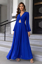 Load image into Gallery viewer, Twist Front Cutout Long Sleeve Dress
