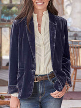 Load image into Gallery viewer, Pocketed Button Up Lapel Collar Blazer
