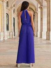 Load image into Gallery viewer, Cutout Tied Pleated Sleeveless Jumpsuit

