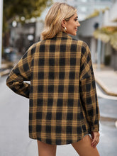 Load image into Gallery viewer, Plaid Collared Neck Button Down Jacket
