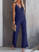 Load image into Gallery viewer, Lace V-Neck Spaghetti Strap Jumpsuit
