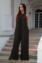 Load image into Gallery viewer, Double Take Full Size Tie Back Cutout Sleeveless Jumpsuit
