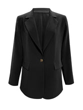 Load image into Gallery viewer, Lapel Collar Long Sleeve Blazer
