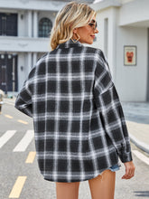 Load image into Gallery viewer, Plaid Collared Neck Button Down Jacket
