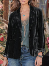 Load image into Gallery viewer, Pocketed Button Up Lapel Collar Blazer
