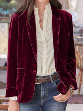 Load image into Gallery viewer, Pocketed Button Up Lapel Collar Blazer
