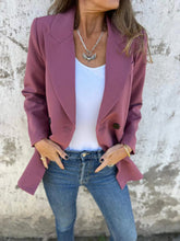 Load image into Gallery viewer, Full Size Collared Neck Long Sleeve Blazer
