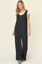 Load image into Gallery viewer, Double Take Full Size Texture Sleeveless Wide Leg Jumpsuit
