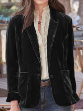 Load image into Gallery viewer, Pocketed Button Up Lapel Collar Blazer

